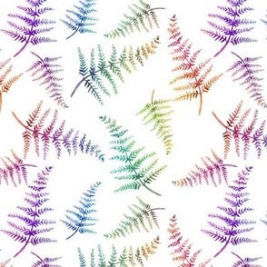 small FERN MULTICOLOR RAINBOW on white PSMGE