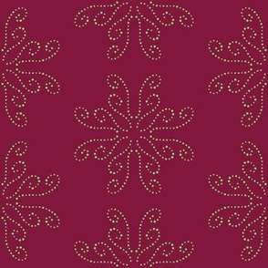 Traditional Retro Holiday Star in burgundy ruby red