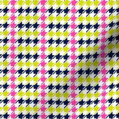 pink, green and blue houndstooth