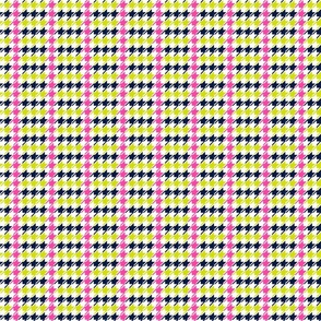 pink, green and blue houndstooth