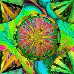 PSYCHEDELIC CIRCLE WHEELS GREEN PSMGE