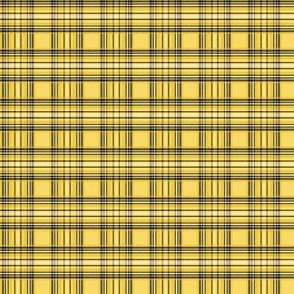 XSM mustard yellow tartan style 1 - 1.35" repeat