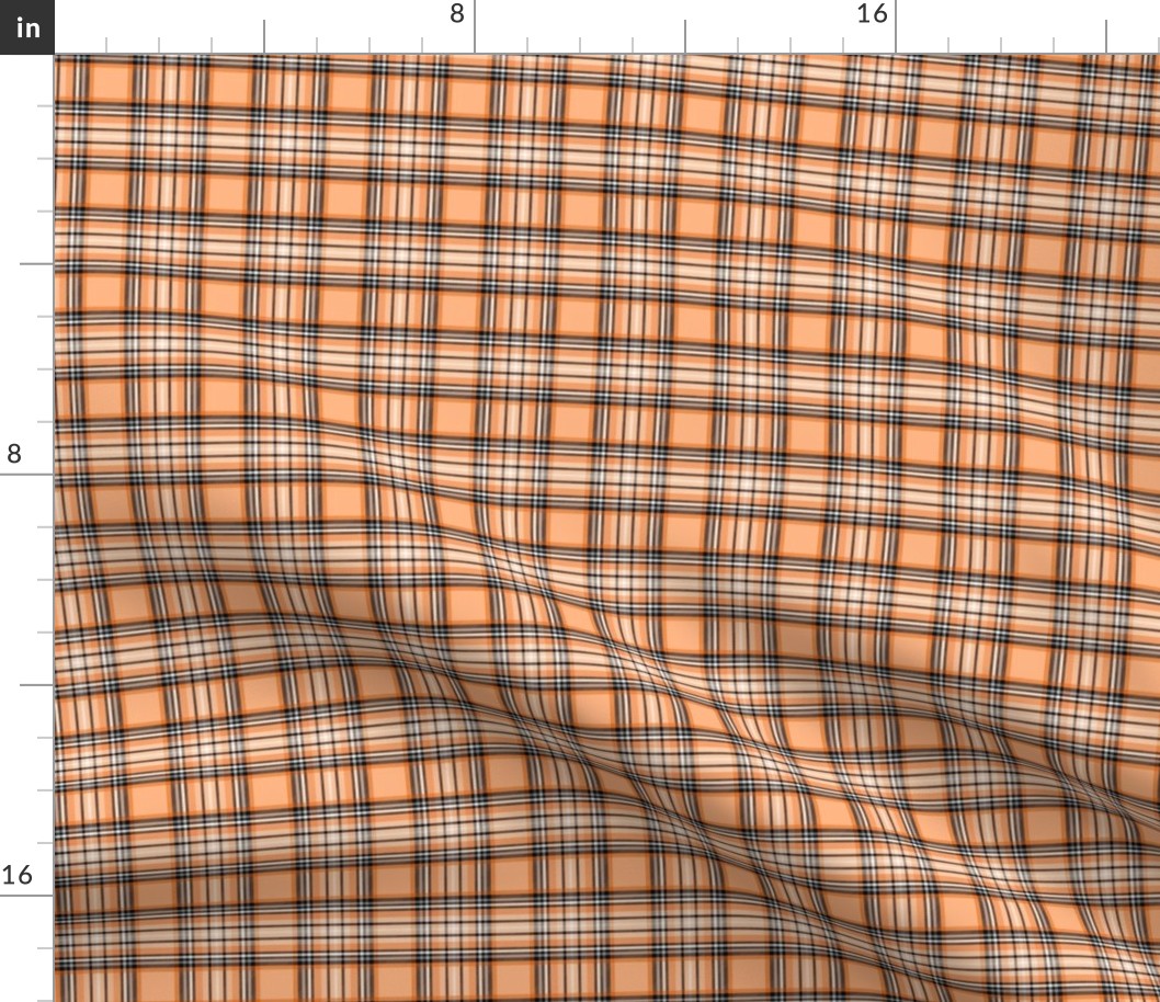 SM orange tartan style 1 - 2" repeat