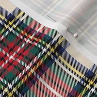 MED royal stewart cream tartan style 1 - 4" repeat