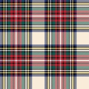 MED royal stewart cream tartan style 1 - 4" repeat