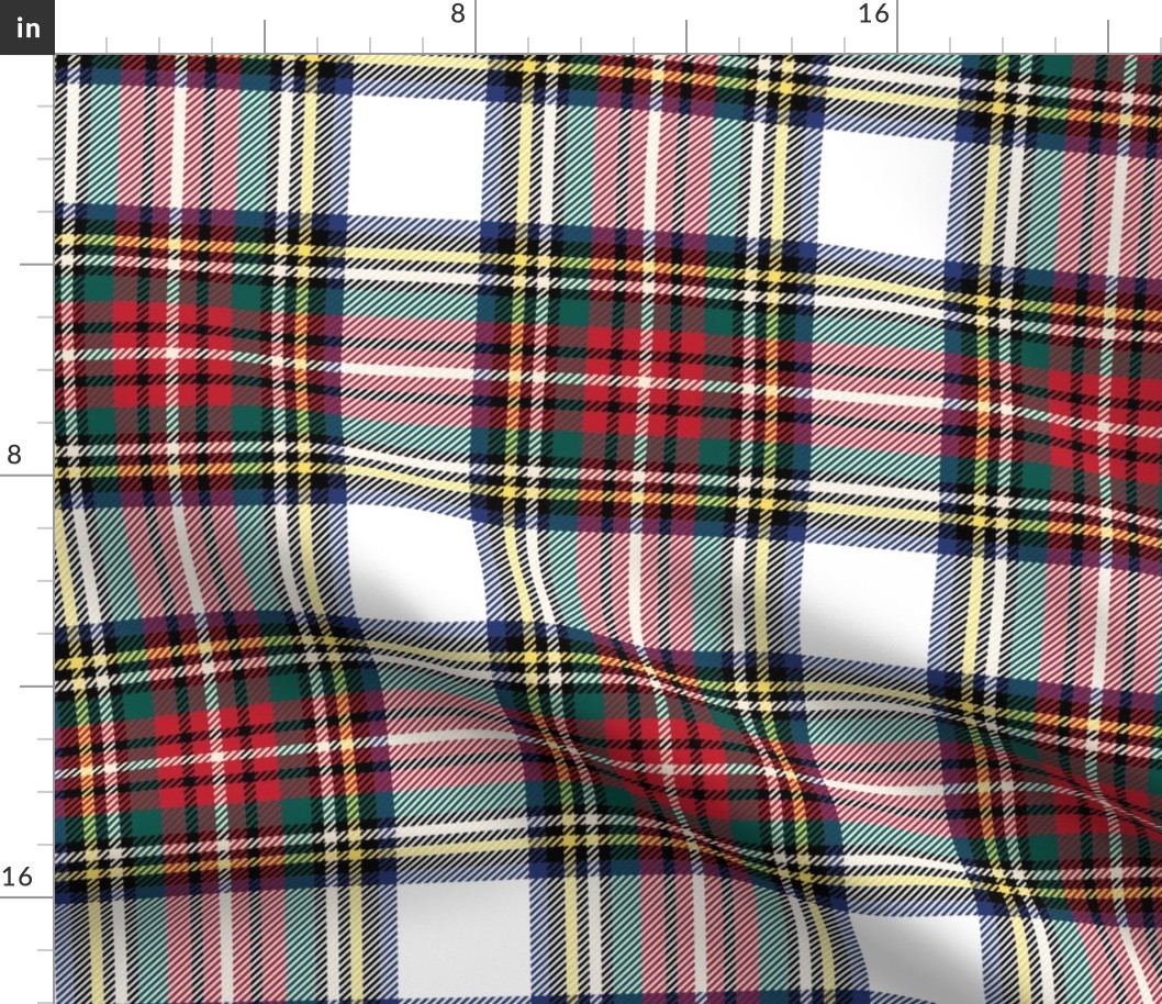 LG royal stewart white tartan style 1 - Fabric