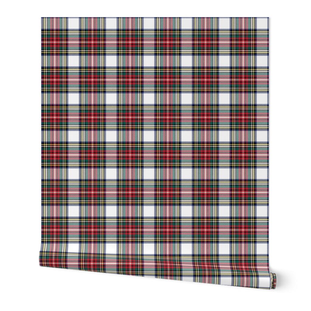 MED royal stewart white tartan style 1 - 4" repeat