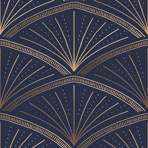 Geraldine (navy and gold)