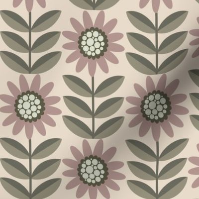 Retro Geometric Flowers