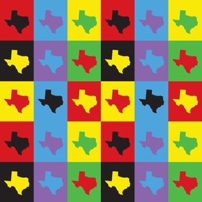 Texas Pop Art Colorful Pattern