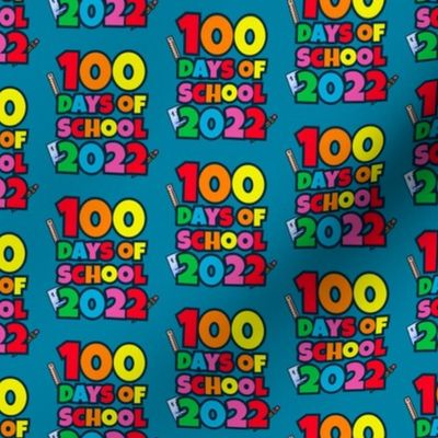 100 Days School 2022 Blue Small