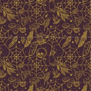 witchy pattern purple