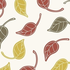 Blowing leaves // cranberry // large