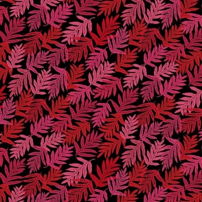 small-Hawaiian laua'e fern overall -red pink