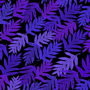 medium-hawaiian laua'e fern -purple blue