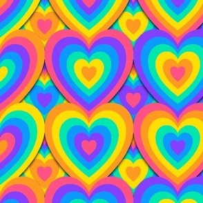 Layered Rainbow Valentines