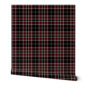 Extra Small Scale - Tartan Plaid - Russet Red, White and Black