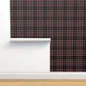 Extra Small Scale - Tartan Plaid - Russet Red, White and Black