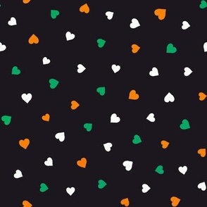 Irish hearts on black