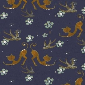 The Midnight Cat Frolic Toile -  The Cozy Cabin Collection 2021