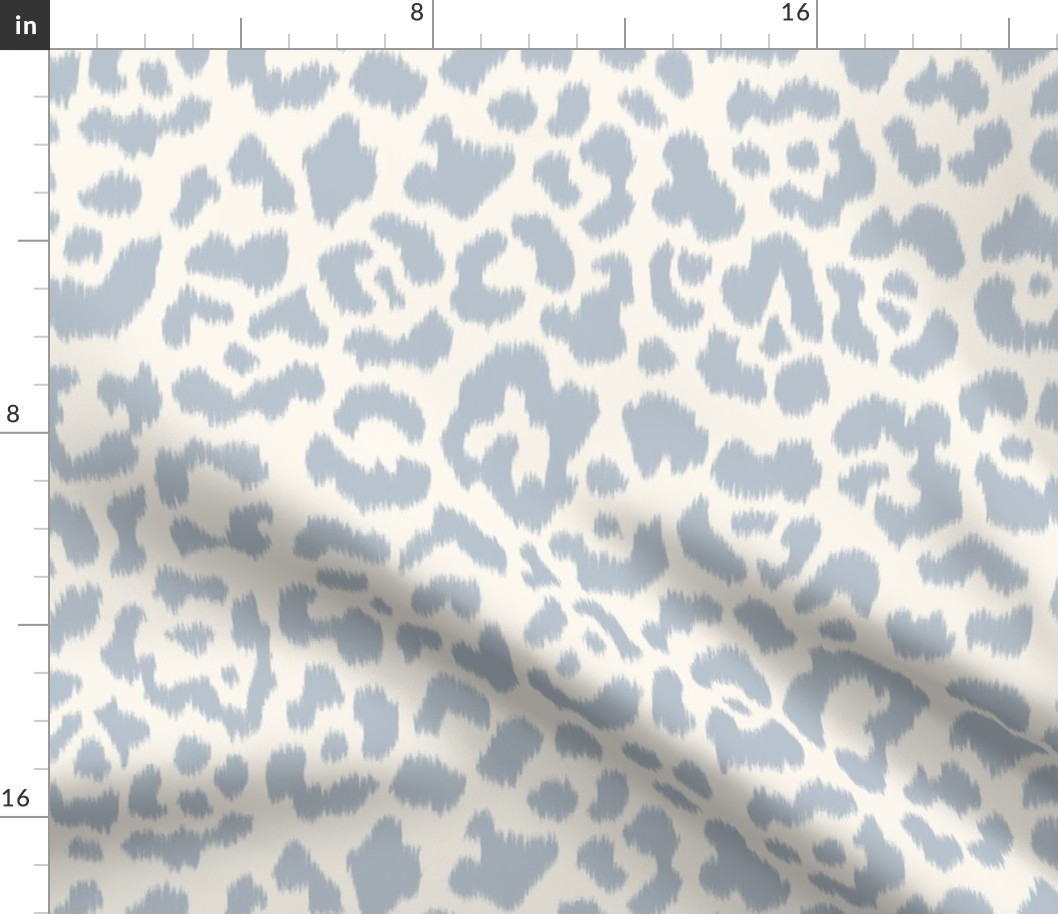 Soft Blue  Cream feathered new leopard 