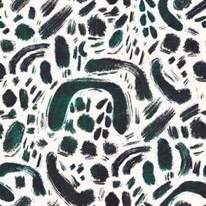 Inky Abstract Teal Small