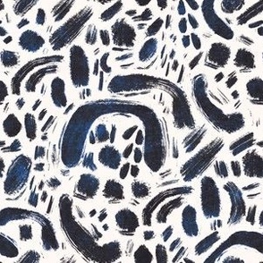 Inky Abstract Cobalt  Small