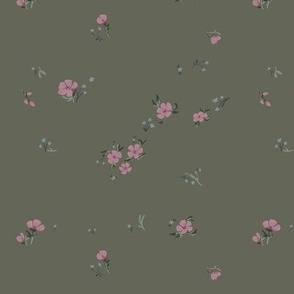 Light Green Floral Ditsy 