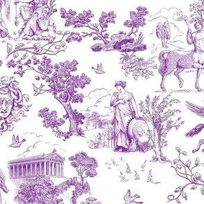 Greek Mythology Toile Purple