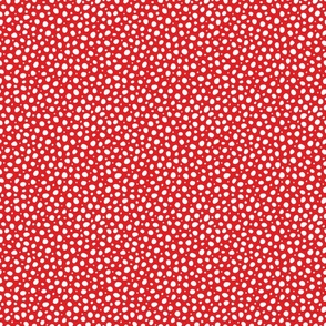 Small Scale Red White Polka Dots