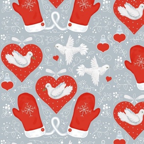 Hearts And Hands Doves And Mittens