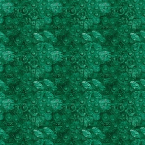 Emerald green mono print coordinate small