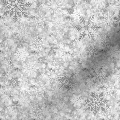 Silvery snowflakes