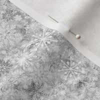 Silvery snowflakes