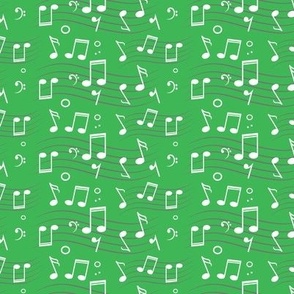 Musical Notes Green