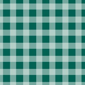 small scale gingham wattle collection - bottle green