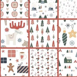 Nordic patchwork quilt