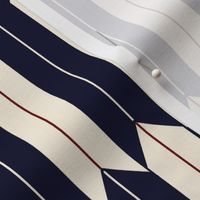 Arrows Small navy and off white, red