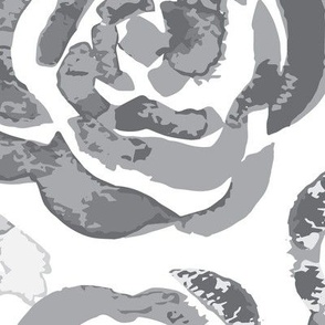 JUMBO- Black & White Roses Bouquet