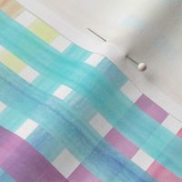 Rainbow pastel watercolour overlapping stripes
