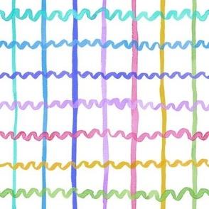 Rainbow Confetti small stripes and squiggles