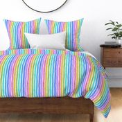 Rainbow CONFETTI small stripes on white