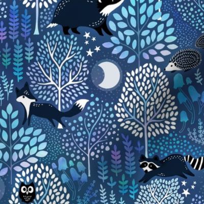 Nocturnal woodland blue small