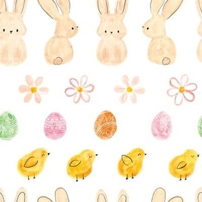 Easter Bunnies Easter Fabric 8x8