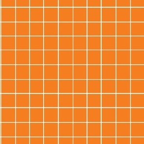 Orange Gingham Plaid Check 8x8