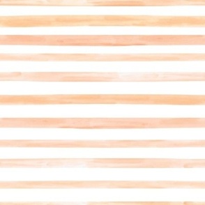 Watercolor Peach Stripes 8x8