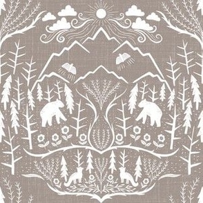 extra small - deep woods damask - neutral - special request