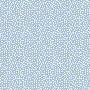 Small Scale Sky Blue White Polka Dots