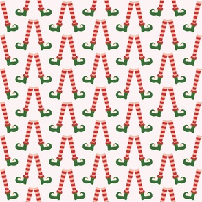 Retro Christmas elf legs white