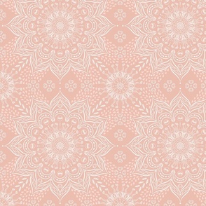 Light Terracotta Blush Pink Mandala